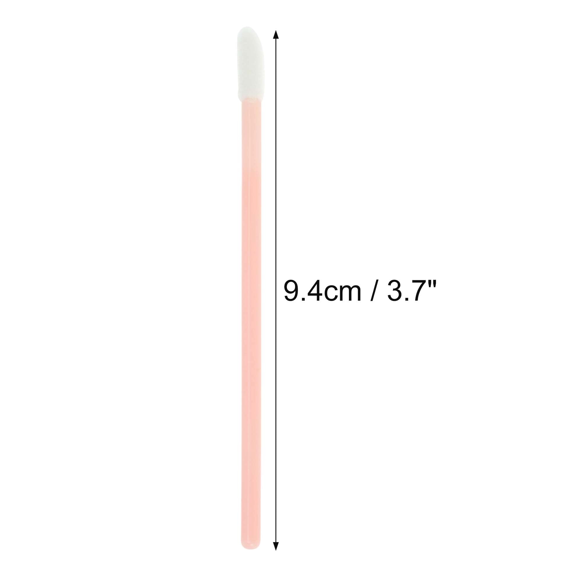 Unique Bargains 50 Pcs Disposable Solid Rod Lip Brush for Daily Makeup Light Pink