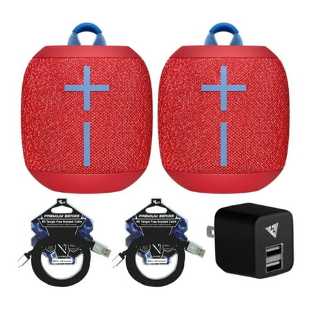 UPC: 0040962902660 | 2 Ultimate Ears WONDERBOOM 2 Bluetooth Speakers with 2 Cables and AC Adapter