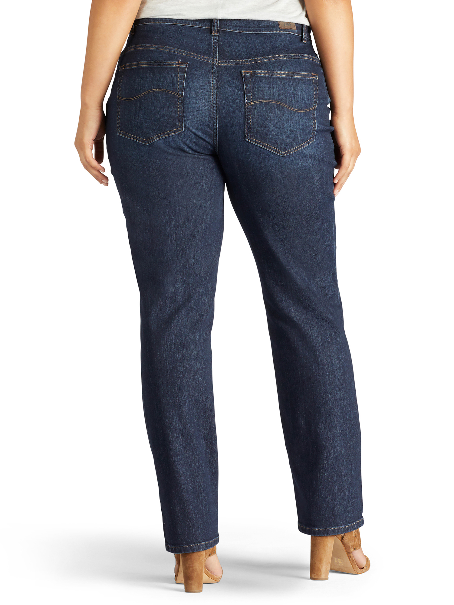 Lee Womenss Plus Stretch Relaxed Fit Straight Leg Jean 