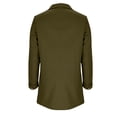 thumbnail image 3 of Lovzfmll Men's Wool Blend Trench Coat Double Breasted Mid-Length Notched Lapel Army Green, M, 3 of 4