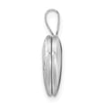 thumbnail image 7 of Auriga Fine Jewelry 925 Sterling Silver Rhodium-plated Flower Border 12mm Heart Locket (L-17mm, W-12.36mm) for Women, 7 of 7