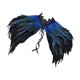thumbnail image 2 of Chal de plumas para vestir, cómodo, gótico, ligero, de plumas artificiales. Azul y negro, 2 of 9