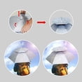 thumbnail image 3 of Chapeau Parapluie de Pêche Pliant Protection Solaire et Pluie Réglable Multifonction Extérieur Argent, 3 of 7