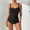 Black, variant on Tummy Control Women Swim Suit One Piece Criss Cross Bathing Suit Full Coverage Low Back Womens Swimwear 3X