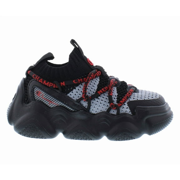 Champion Meloso Flux Infant/Toddler Shoes Size 7, Color: Black/Concrete/Scarlet