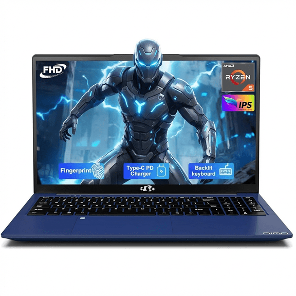 15.6" IPS FHD Laptop - AMD Ryzen 5 (Beat i5-1135G7, 4 Cores Up to 3.7GHz) 16GB RAM 1TB SSD with 65W Type-C Fingerprint Backlit Keyboard Numpad BT5.2