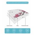 thumbnail image 5 of Quilts Twin Size Bedding Set, Spring Floral Lightweight Quilted Comforter, Red Cherry Flowers Branches Oil Painting Art Soft Reversible Bedspread Coverlet with Pillow Covers for All Season, 68" x 86", 5 of 7