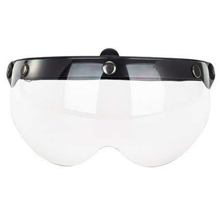 Motorcycle Helmet Visor Outdoor 3-Snap Front Flip Up Retro Lens -fog