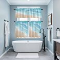 thumbnail image 4 of Summer Beaches Kitchen Curtains Valances and Tiers Set of 3 Gradient Blue Ocean Casual Sea Coastal Tier Curtains and Valance with Rod Pocket for Small Windows, 27.5"x24", 4 of 9