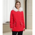 thumbnail image 4 of Winter Coats for Women Warm Fleece Long Back Jacket Thicken Parka with Hood M, 4 of 7
