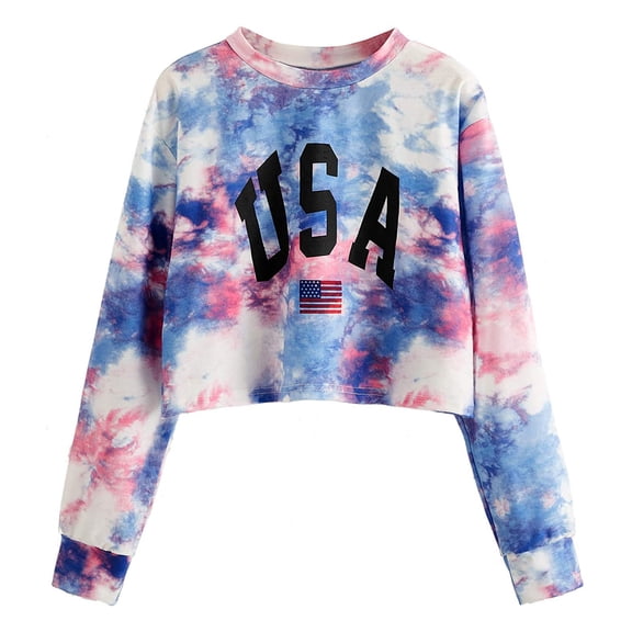 Vedolay Blouses for Women Daily Casual Floral Printed Loose Womens Tops T-Shirts Blue,S