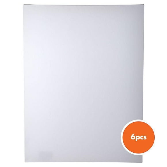 Time 4 Crafts 6-Piece Prestretched Blank Cotton Artist Canvas with Wooden Frame Set