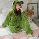 thumbnail image 4 of KAIYANG Conjunto de ropa de dormir de invierno con estampado de rana lindo para mujer, top de manga larga con cintura elástica para dormir en el salón M, 4 of 5