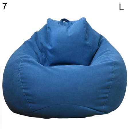 Zchome Solid Color Cloth Lazy Lounger Bean Bag Sack Chair Sofa Dust Cover Decoration