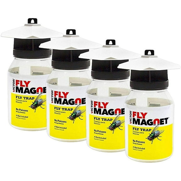 Safer Brand M380 Fly Magnet Reusable Trap with Bait (4 Pack)