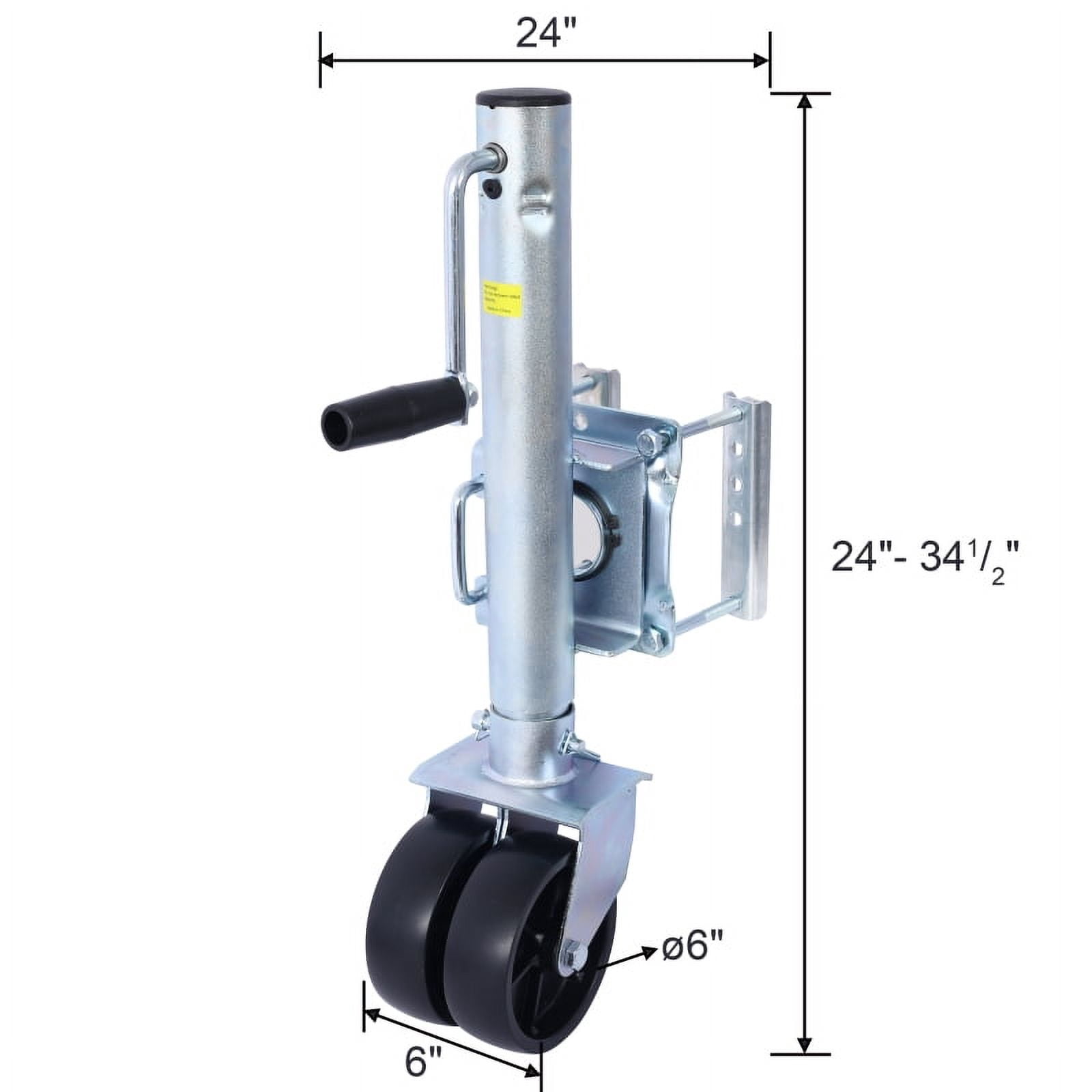 【LuckyNote】Trailer Jack, Boat Trailer Jack 34.5 in, Bolt-on Trailer Tongue Jack Weight Capacity 1500 lb, with PP Wheels and Handle for Lifting RV Trailer, Horse Trailer, Utility Trailer