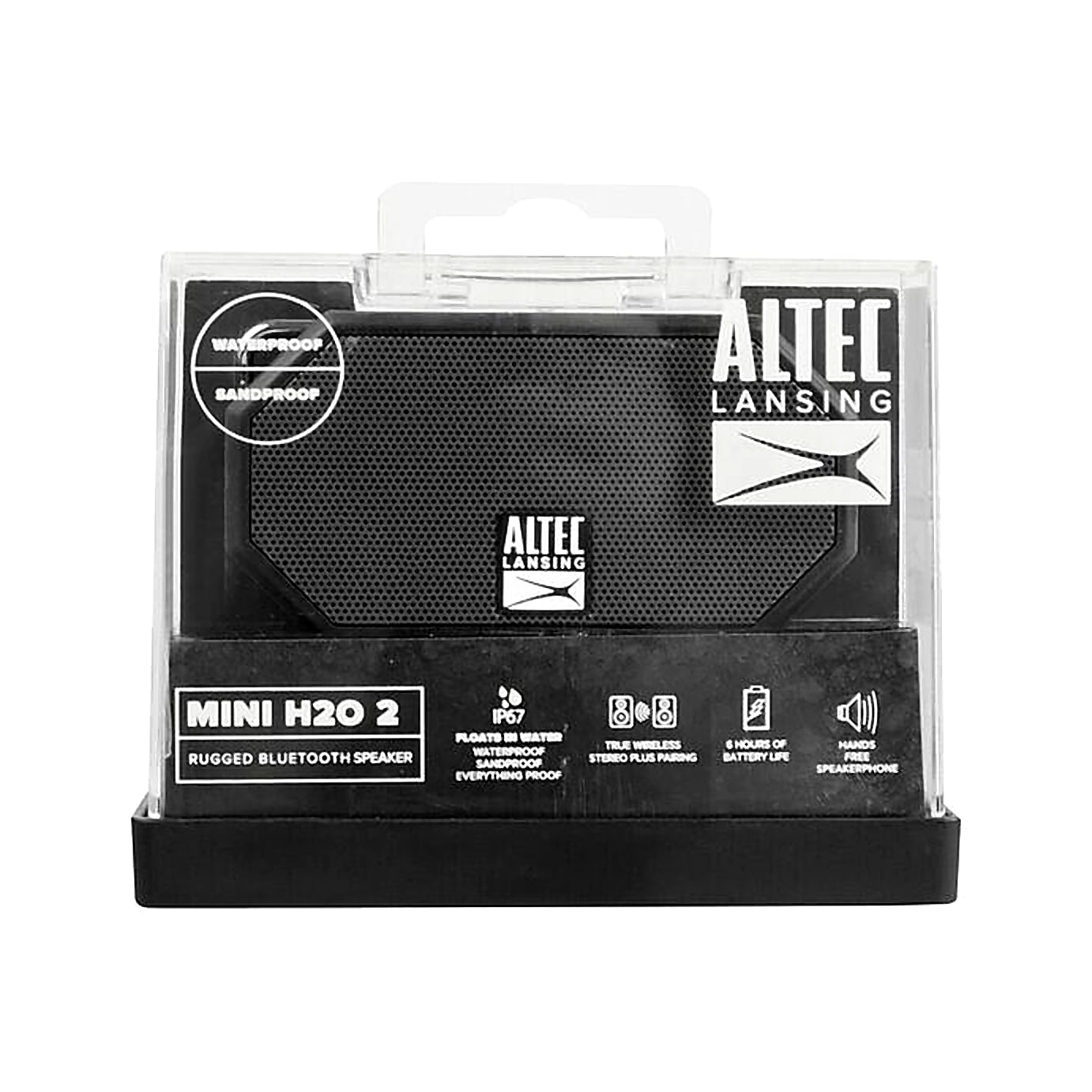 Altec Lansing Portable Bluetooth Speaker, Black, IMW258-WM
