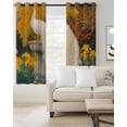 thumbnail image 2 of White Peacock Elegance Blackout Curtains for Bedroom/Living Room, Thermal Insulated Kitchen Curtains, Retro Botanical Garden Floral Grommet Darkening Window Treatment Drapes 52"x84"x2, 2 of 8