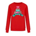 thumbnail image 4 of Lorytime Crewneck Sweatshirts Women Christmas Tree Print Shirt Long Sleeve Pullover Loose Tops for Festive, 4 of 6