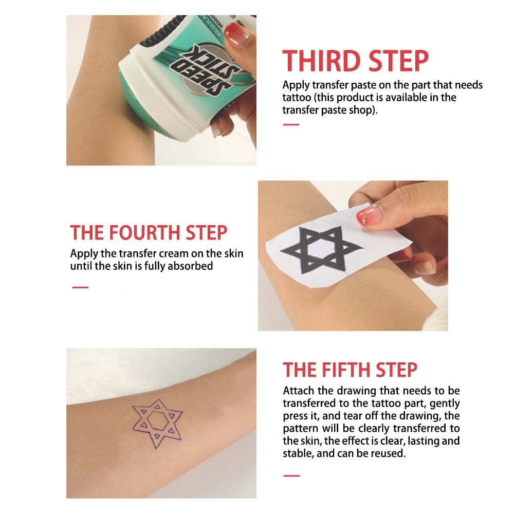 Tattoo Transfer Paper Carbon Transfer Stencil Paper for Tattooing to Skin, 4 Layers Thermal Stencil DIY, (Pack of 5/10/15)