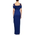thumbnail image 2 of Alex Evenings Long Cold Shoulder Dress, Mother of The Bride, Formal Events, Dress (Women's), 2 of 3