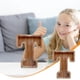 thumbnail image 1 of Lata de ahorros de madera con letras en inglés, lata de ahorros de vidrio transparente, alcancía, 1 of 6