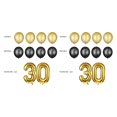 thumbnail image 2 of Bearachild 30th 40th Anniversary Juego de decoración Globo de número dorado de 42 pulgadas con globos de látex dorados y negros de 12 pulgadas para 30 combinados 2piezas Bearachild CBP143552, 2 of 6
