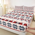 thumbnail image 3 of Feelyou Tribal Boho Aztec Queen Sheet Sets, Rustic Sheep Skull Bed Set, 4pcs, 3 of 7