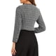 thumbnail image 3 of CHAQUETA DE TWEED PARA MUJER CON CUELLO REDONDO Y CIERRE DE BOTONES DE LARGA MANGA M NEGRO-BLANCO, 3 of 6