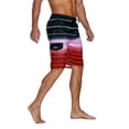thumbnail image 2 of Nonwe Men's Beachwear Quick Dry Holiday Drawstring Striped Beach Shorts Red 28, 2 of 6