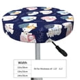 thumbnail image 4 of Disketp Mom And Baby Owls Funda Redonda para Taburete, Funda de Cojín para Silla de Bar Suave y Elástica-13 inch, 4 of 7