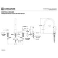 thumbnail image 2 of Kingston Brass KS8728DKLBS Kaiser Double-Handle 4-Hole Widespread Kitchen Faucet with Brass Sprayer in Brushed Nickel, 2 of 5