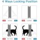 thumbnail image 4 of Puerta para gatos con puerta magnética de 4 direcciones para mascotas para gatos y perros pequeños Puerta para gatos con túnel Marrón 19,7*19*5,3 cm, 4 of 5