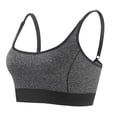 thumbnail image 3 of idosla Women's Sports Bra Sexy Open Back Padded Adjustable Strappy Yoga Bra Low Impact Crop Workout Gym Top (Grey, M), 3 of 6