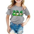 thumbnail image 4 of Shirts for Teen Girls Lucky Shamrock Short Sleeve Comfortable Kid St. Patrick's Day Tee Tops Clothes for Girls Size 4-5 Years, 4 of 4