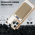 thumbnail image 7 of ELEHOLD Clear Magnetic Wallet Case For iPhone 13 , Mag Safe Compatible Transparent Hard PC + TPU Back Shockproof Protection Case Cover with Magnetic Card Holder ,Desertgold, 7 of 7