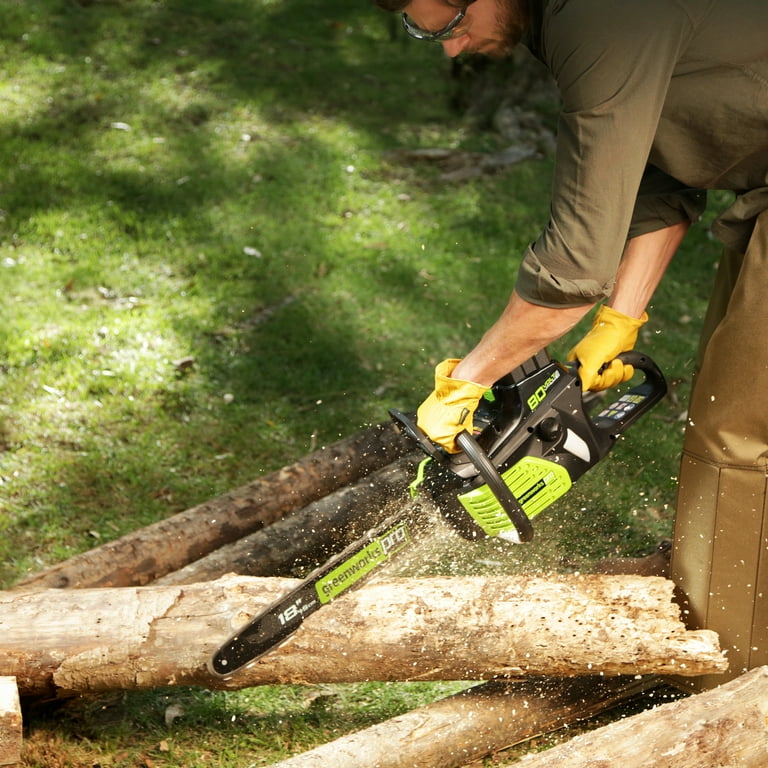 Greenworks Pro Pro 80-volt Max 18-in Brushless Battery 4 Ah Chainsaw  (Battery and Charger Included) in the Chainsaws department at