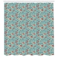 thumbnail image 3 of Vintage Shower Curtain, Ornamental Floral Composition Sketch Style Woodland Foliage Spring Illustration, Fabric Bathroom Set with Hooks, 69W X 75L Inches Long, Multicolor, by Ambesonne, 3 of 3