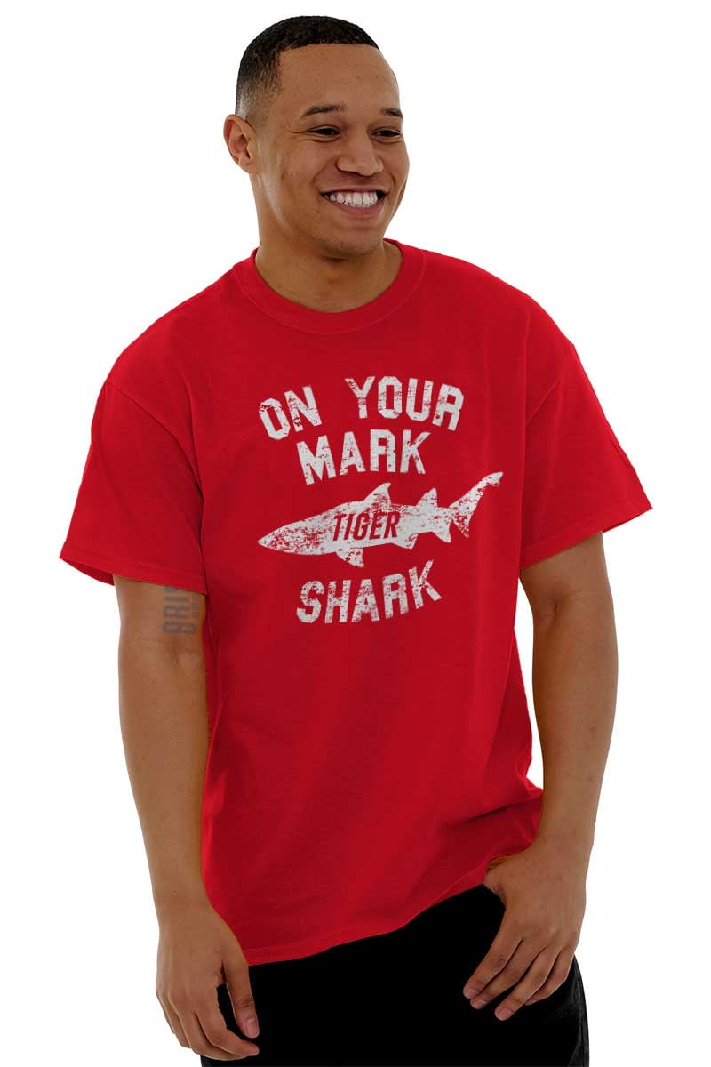 on your mark tiger shark shirt