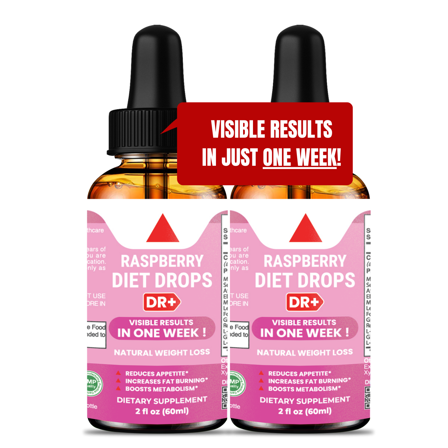 Keto Drops with Raspberry Ketones Natural Supplement for Cravings