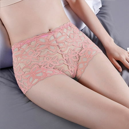 

Hunpta Underwear Women Ladies Waist High Waist Lace Mesh Sexy Waist Slim Thin Underwear