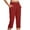 Red, variant on Olyvenn Stylish Work Pants for Women Summer High Waisted Stretchy Capris Dressy Casual Golf Capri Pants Pull On Slacks with Pockets Dark Blue S