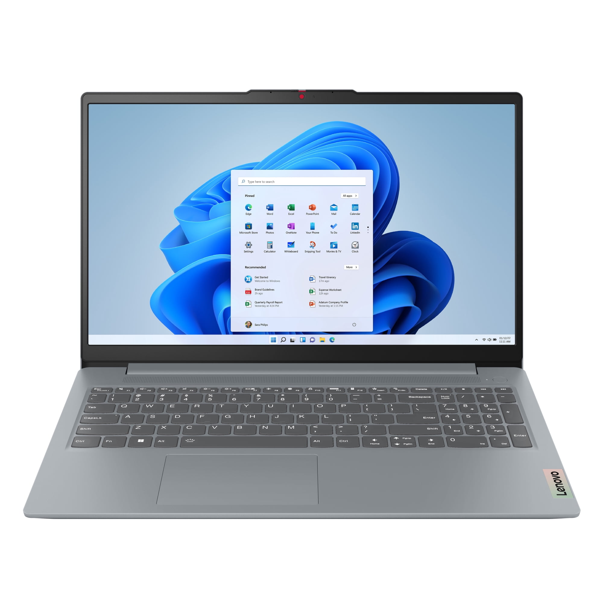 Lenovo IdeaPad Slim 3 15" Laptop, AMD Ryzen 3, 8GB RAM, 256GB SSD, Artic Grey - 3 Months of Microsoft 365 Personal included