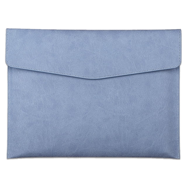 Carpeta de documentos Desiderio, carpeta de sobres A4 de cuero sintético resistente al agua, organizador de archivos, portafolios, cierre magnético, azul