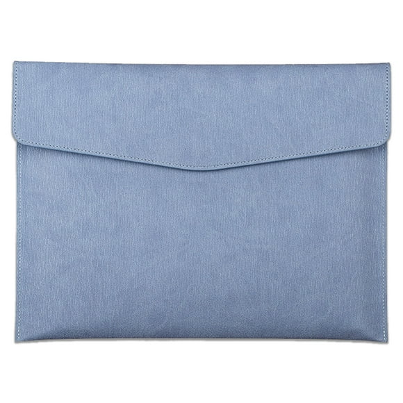 Carpeta de documentos Desiderio, carpeta de sobres A4 de cuero sintético resistente al agua, organizador de archivos, portafolios, cierre magnético, azul