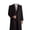 Black, variant on Men's Single Breasted Luxury Wool Full Length Topcoat - Colors