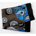 thumbnail image 2 of Phagun Grey Tribal African Pure Silk Printed Head Bandanas Summer Neck Wrap Square&nbsp;Scarf, 2 of 6