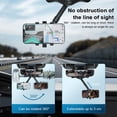 thumbnail image 2 of Wweixi Car Rear View Mirror Phone Holder 360 Degree Adjustable Driving Mount Universal Stand Removable Hanging Navigation Cradle, 2 of 6