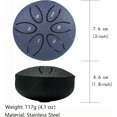 thumbnail image 4 of Rain Drum for Outside, 3 Inch 6 Notes Steel Tongue Drum Rain Chime, Chakra Drum for Rain Outdoor, Steel Drum Healing Instrument, Mini Handpan Drum Musical Instruments for Garden (Navy), 4 of 14