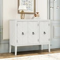 thumbnail image 2 of Bellemave Buffet Cabinet with Storage, 3 Door Sideboard with Adjustable Shelves, Wooden Console Table Cabinets, Coffee Bar Cabinet for Kitchen, Dining Room, Living Room, Entryway (Cream White), 2 of 13